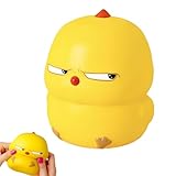 Gelbes Huhn Stressball für Erwachsene & Kinder – Anti Stress Ball Wutball zum Knautschen, Lustiger Antistressball gegen Angst und für Fingerreha, Geschenkidee