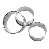 UPKOCH Kuchenring Edelstahl Runde Speiseringset Tortenring Rahmen Kuchenform für Torten Kuchen Pizza 3 Stück