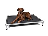 TrendPet HighBed hochwertiges erhöhtes Hundebett, Premium Hochbett, Hundeliege aus eloxiertem Aluminium (125x90cm)