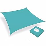 Rechteckiges Sonnensegel, 1,8 x 2,4 m, für den Außenbereich, Terrassenüberdachung mit verstärkten Ecken, reiß- und rostbeständig, winddicht, durchlässig, für Garten und Hinterhof, Seeblau