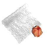 Badewannenmatte, rutschfest, transparent, 57 x 36 cm, rutschfest, mit Saugnäpfen, schimmelresistent, rutschfest, rutschfest, Duschmatte