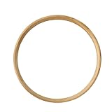 LXP Badezimmerspiegel, Wandspiegel, runder Massivholzspiegel, Kosmetikspiegel mit Badezimmer-Kosmetikspiegel, runder Wandspiegel 61 cm(Wood Color)