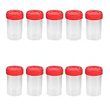 iplusmile 10 Stücke Urinbecher Probenbecher mit Deckel 60ML Urinprobenbecher Urin Röhrchen Urintassen Ovulationstest Becher Probenröhrchen für Schwangerschaftstest Labor Zufällige Farbe