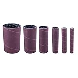 Scheppach Schleifhülsen Spindelschleifer Zubehör Set | 6 Schleifhülsen | für oszillierende Spindelschleifmaschine OSM600 / OSM100 | Körnung 120 | Ø 13-19 - 26-38 - 51-76 mm | 7903400708