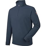 WÜRTH MODYF Fleecetroyer Luca – Atmungsaktiver Fleece Pullover mit Stehkragen und Viertel-Reißverschluss – perfekt für Handwerk, Werkstatt, Arbeiten im Freien, blau – Größe XL
