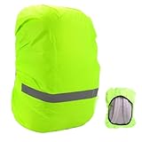 Kinder Regenschutz Rucksack, 30-40L Wasserdichte und Reflektierende Regenhülle Schulranzen mit Sicherheitsstreifen, Universeller Schulranzen Regenschutz für Jungen und Mädchen, Praktische Aufbewahrung
