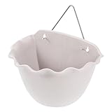 TOYANDONA Vintage Wandhängender Balkon Blumentopf mit Förmigem Haken Großer Retro Spritzlack Pflanztopf aus Robustem Platzsparend für Garten Terrasse und Wohnung Geeignet