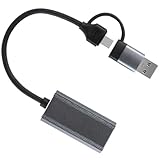 USB/Typ C Video-Aufnahmekarte, 4K 60Hz Recorder Low Latency Converter für Gaming PC Streaming & HDTV Ausgang Typ C auf HDTV Adapter