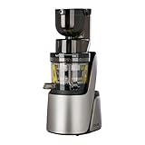 4Swiss Entsafter Slow Juicer Gemüse Obst Saftpresse Elektrisch Machine Kaltentsafter Saftmaschine für Äpfel Trauben Smoothie Langlebig 400W Leicht zu Reinigen mit 2 Einfüllöffnungen – BM105 Silber