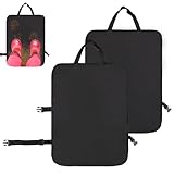 VFANDV Rückenlehnenschutz Auto Kinder, 2 Stück Auto Rückenlehne Schutz Unterstützung Multi Pocket Organisator Sitzschutz Rückenlehne, Wasserdicht Autositzschoner Rücklehnenschutz Schwarz