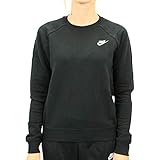 Nike Damen Sportswear Essential Fleece-Rundhalsshirt, Black/White, S