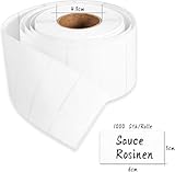 LECOKIT 1000 Etiketten selbstklebend (6x3cm Weiß)