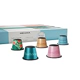 Meama Espresso Kaffekapseln Genusspaket, Kompatibel mit Nespresso und Meama Mashinen, Espresso Kapseln, 5 Geschmacks, Kokosnuss, Haselnuss – Schokolade, Vanille, Karamell und Buldog Kapseln