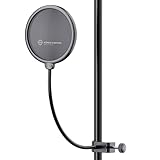 K&M 23956 Popkiller Schwarz - doppelter Nylonschirm ø 13 cm - bis 3 cm Stativdurchmesser - Popschutz für Mikrofone