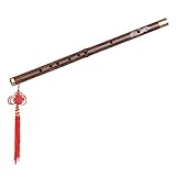 Professionelle schwarze Bambus-Dizi-Flöte, traditionell, handgefertigt, chinesisches Musikinstrument für Holzblasinstrument, Tonart C Studienstufe