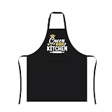 Livdouyu Kochschürze Damen, Grillschürze für Damen Persönlich Lustig Wasserdicht Verstellbare Küchenschürze mit Fronttaschen Witziges BBQ Geschenk zum Muttertag Weihnachten oder Geburtstag