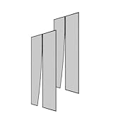 2 Stück Fliegengitter Magnetisch H220 cm x L 100 cm schwarz