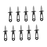 LOLIPPYY 24 Stück Teiliges Austernmesser aus Rostfreiem Stahl Rutschfeste Oberfläche Stabiler Handschutz Sicherer Austernöffner für Küche und Seafood liebhaber Zeitsparendes Shucking