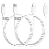 USB C Lightning Kabel 1M 2Pack, [MFi Zertifiziert] Schnellladekabel iPhone Ladekabel Lightning iPhone Kabel USB C auf Lightning Kabel für Apple i Phone 14/14 Pro/13/13 Pro/12/11/X/XS/XR/8/7/5/SE/iPad