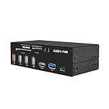 EZDIY-FAB 5,25 Zoll PC Frontplatte Interner Kartenleser USB Hub,USB 3.1 Gen2 Typ C-Anschluss, Multifunktionspanel USB 3.0 Unterstützung SD MS XD CF TF-Karte für Computer