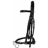 Amesbichler Reitsport Cheval Kappzaum Reitkappzaum Leder Kappzaum, schwarz zum Longieren und Reiten
