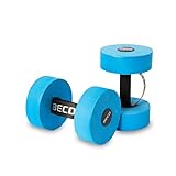 BECO Aquahanteln | 1 Paar - 2 Stück - Schaumstoffhanteln für Wassergymnastik Fitnesshanteln Aquajogging | Größe M