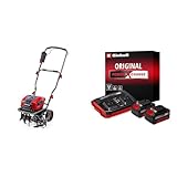 Einhell Akku-Bodenhacke GP-CR 36/45 Li E BL Power X-Change (36 V, Brushless, 45 cm Arbeitsbreite, 23 cm Arbeitstiefe, höhenverstellbare Räder, inkl. 2X 4,0 Ah Akkus + Twincharger)
