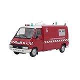 Renault Master Feuerwehrwagen Maßstab 1:43 Die-Cast-Modell Sammlerstück Tischdekoration Büro Zimmerdeko