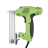 Luqeeg Elektrischer Nagelpistole, Effizienz Hochfeste Aluminiumlegierung Kabelgebundener Gerader Elektrischer Nagelpistole mit Ergonomischem Softgriff, Polstertacker für den Möbelbau