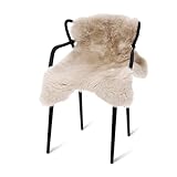 Decorating Sheepskins Premium Australian Schaffell Echt Beige 100 x 60 cm [4-6cm Wolle], Fell für Stuhl, geruchlos, Lammfell Echt, Lammfell Teppich für das Sofa, Schaffelle, Lammfelle
