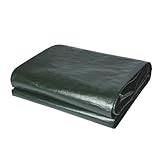 UQXSTAR 2 m x 6 m, wasserdichte und robuste Abdeckplane, 130 g/m², reißfeste Mehrzweckplane, Campingplane mit Ösen für Außenbereich, Gartenmöbel, Holzpool, Grün