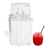 Depot Rasureismaschine, manuelle Schneekegel-Maschine für den Heimgebrauch, transparentes Design, stabiler Spender mit Stahlklingen, ideal für rasiertes Eis, Schneekegel und Getränke, 23,4 x 15,7 x