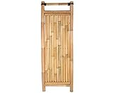 Bambuswand 'Jakarta' starr mit 180 x 60cm aus dicken Apus Bambusrohren mit 6 bis 7cm Durchmesser