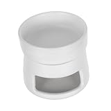 VALICLUD Keramik Aromatherapie Duftlampe Teelichthalter mit Abnehmbarem Tablett Ätherische Öl Diffusor Hitzebeständig Weiß Dekorativ für Zuhause Schlafzimmer Weihnachtsdeko