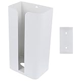 ROMISBABA Wandmontierter Müllbeutelhalter und Papierspender aus Kunststoff Weiß mit Großzügigem Stauraum für Einkaufstüten und Küchentücher Platzsparend für Küche und Bad