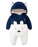 WYTbaby Baby Overall Winter Schneeanzug Baby Flanell Wärmer Winter Overalls Jumpsuit für Jungen Mädchen 6-9 Monate