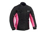 RKsports 4055 Damen Motorradjacke Wasserdicht Textil CE Gepanzert Schwarz, rose, 18