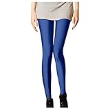 Eauptffy Leggings Glänzend Damen - Bauchkontrolle Glänzend Yoga Leggings mit Hoher Taille Strumpfhosen Glitzer Strumpfhosen Blickdicht Haut Sport Leggings Sportleggins Yoga-Fitness-Hose Sweatpants