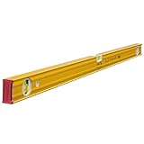 STABILA Wasserwaage Type 80 AS-2, 100 cm, verstärktes Alu-Profil, 1 Horizontal-Libelle, 2 Vertikal-Libellen, integrierte Rutsch-Stopper, Made in Germany