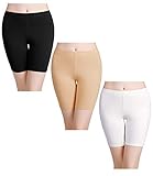 wirarpa Boxershorts Damen 3er Pack Lang Baumwolle Unterwäsche Weich Panties Hosen Unter Kleid Größe L