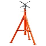 VEVOR Rollenständer 1134kg Tragfähigkeit Rollenbock #45 Stahl Rollbock Höhenverstellbar von 690 bis 1320 Klappbock Unterstellbock Arbeitsbock Montagebock für Tischsäge Hobelmaschine Schleifmaschine