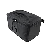 DremFreo Wasserabweisende Kameratasche Mit Tragegriff Gepolsterte DSLR Fotoausrüstung Schutzhülle mit Trennwänden Schwarz/Orange 26x14x15cm bg510 (Schwarz)
