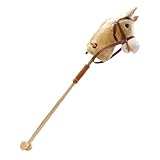 Steckenpferd | Holzstab Reitpferd Spielzeug für Rollenspiele - Geräusche Spielzeug Kuscheltiere für Innen Außen Garten Kinder Rollenspiel Mädchen Kindergeburtstag
