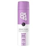 8X4 Vibrant Flower Deospray, Deodorant mit exotisch-floralem Duft, erfrischendes Deo ohne Aluminium (ACH) mit 48h zuverlässigem Schutz (150 ml)