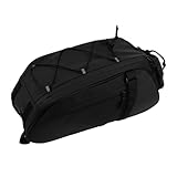 ibasenice wasserdichte Fahrradträgertasche Große Kapazität Atmungsaktiv mit Mehreren Fächern Ergonomisch für Mountainbike Citybike Reise und Pendeln Schwarz