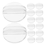 ROMISBABA 100 Stück Transparenter Runder Kartenhalter Tischläufer Visitenkartenhalter Fotohalter Spielkartenklammern Visitenkartenregale Kartenschreibtischhalter Tischkartenhalter