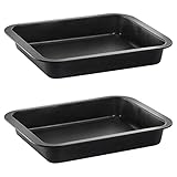 Grizzly 2x Auflaufform, Größe klein, antihaftbeschichtet, mit Griffrand, auch als Lasagneform, Bräter oder Kuchenblech nutzbar