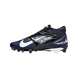 Nike Alpha Menace 4 Pro Football Cleats (FD7037-401, Midnight Navy/Metallic Silver), Midnight Navy Metallic Silver Obsidian White, 44 EU