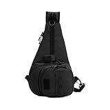 Angeltasche – Schulter-Aufbewahrungstasche, wasserdicht, Ausrüstungshalter, Outdoor, Angel-Werkzeugtasche, Schlinge, Angelrucksack mit Rutenhalter für Wandern, Camping, Schwarz , Refer to description,