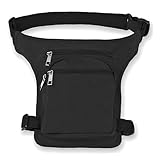 AHR QUALITY Beintasche Motorrad hüfttasche Herren Damen Multitaschen Beinbeutel Taktische Tasche Taktische Gürteltasche Outdoor-Werkzeugtasche Fahrrad Multifunktionstasche für Wandern Schwarz